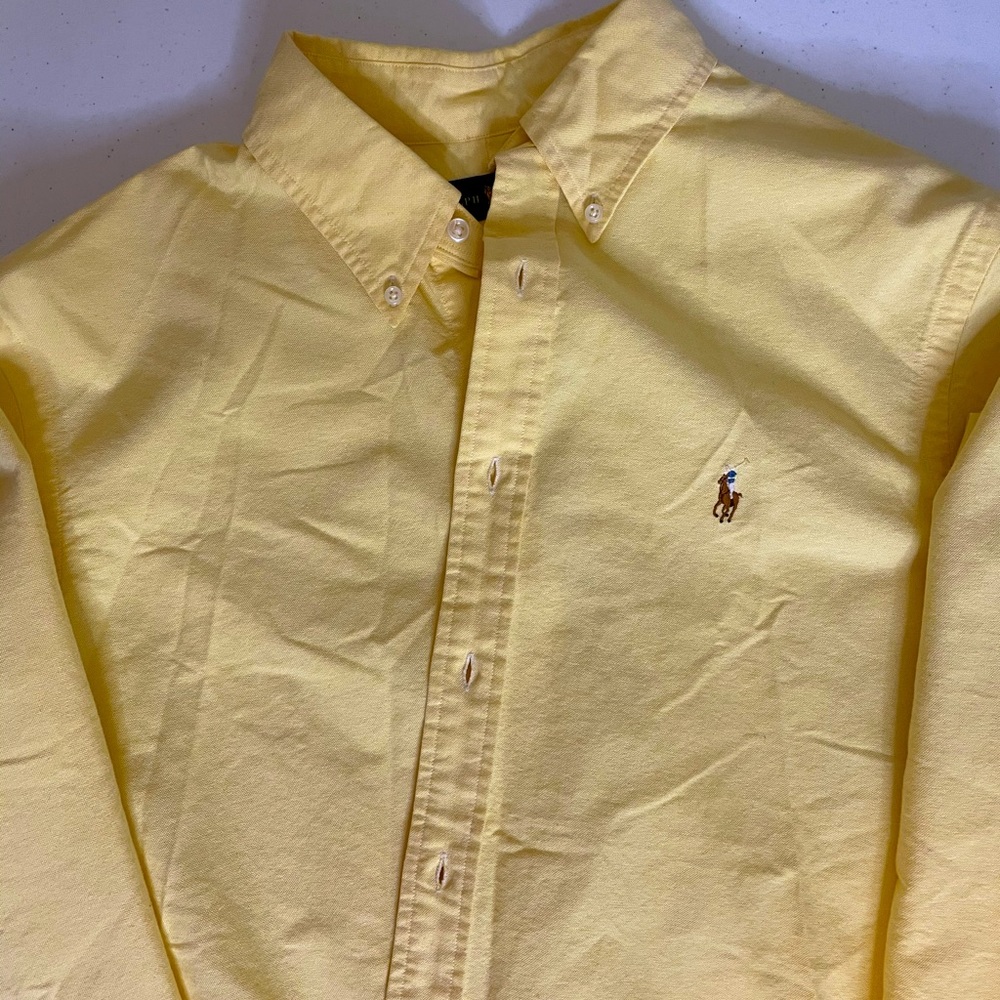 Large Cream Polo Ralph Lauren Men’s Dress Shirt
